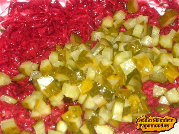 Salata de sfecla rosie si castraveciori