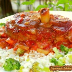 Articole culinare : Carne de ied cu garnitura de orez si broccoli