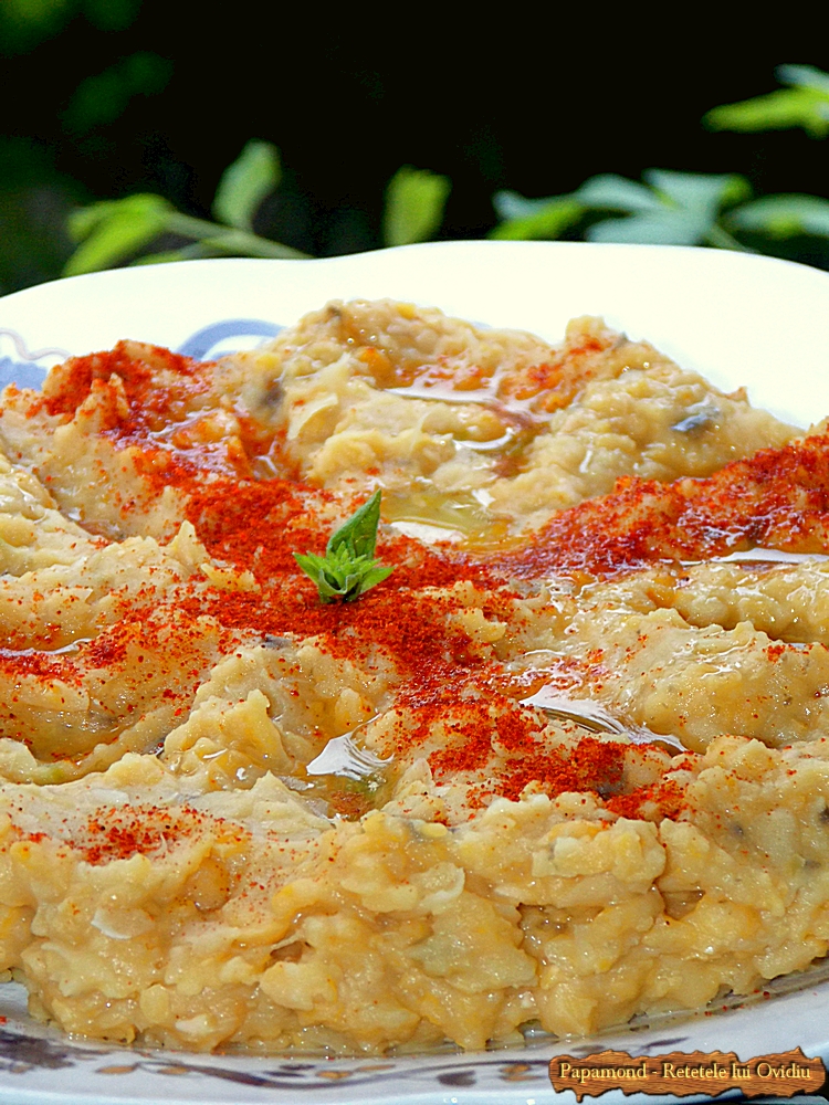 Hummus sau humus preparat din năut. Mancare traditionala libaneza