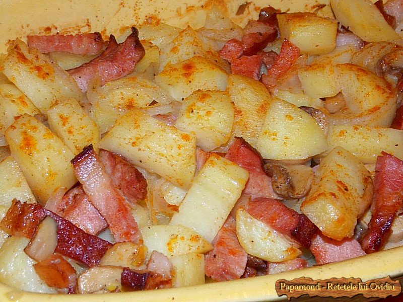 Cartofi cu Bacon si Ciuperci la Cuptor (4)